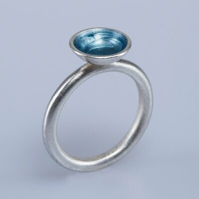 Ring "Joy" groß blau-metallic