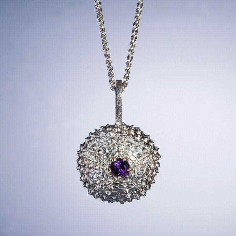 Kette Kette "Seeigel" midi mit Amethyst