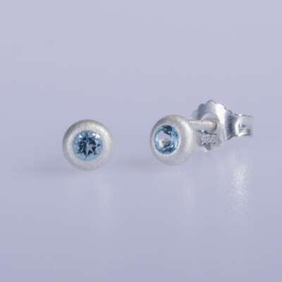Ohrstecker Ohrstecker "BlingBling" mit Blau-Topas