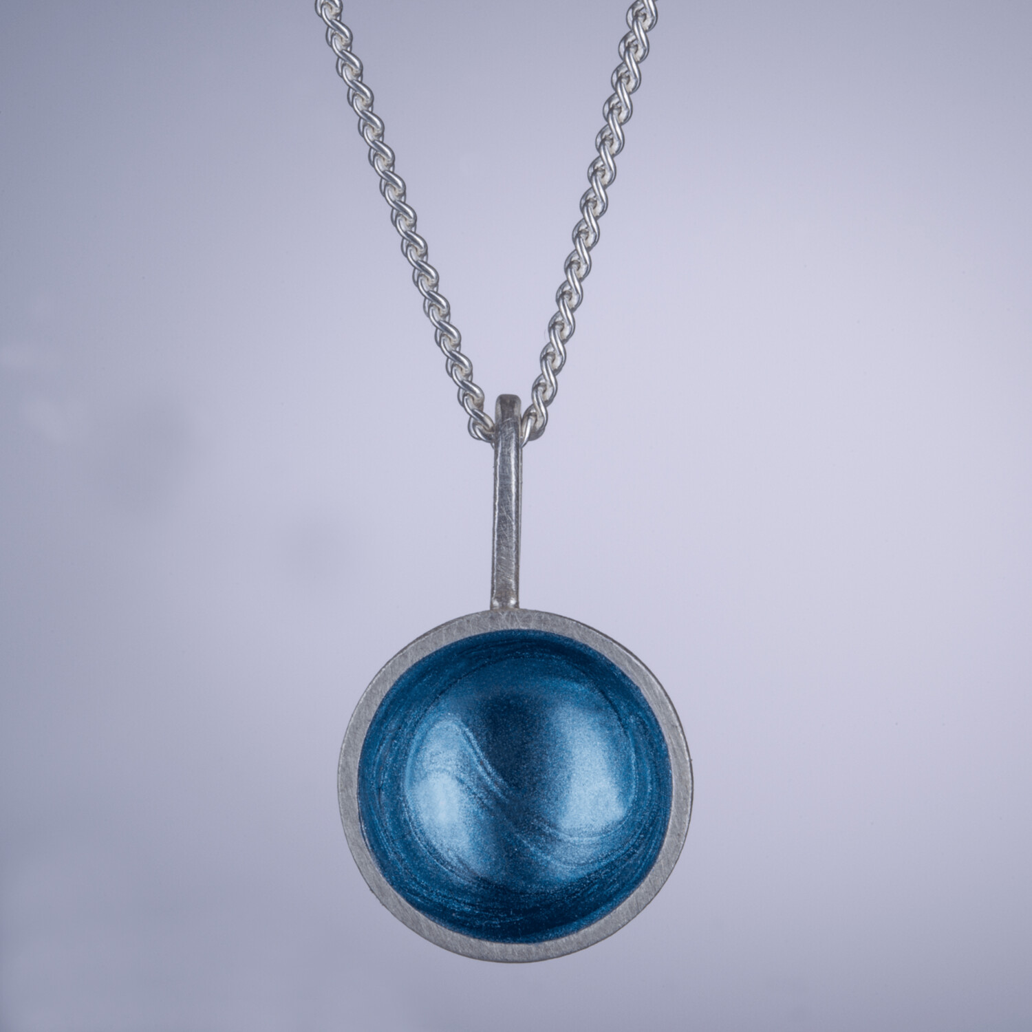 Kette "Joy" midi metallic-blau
