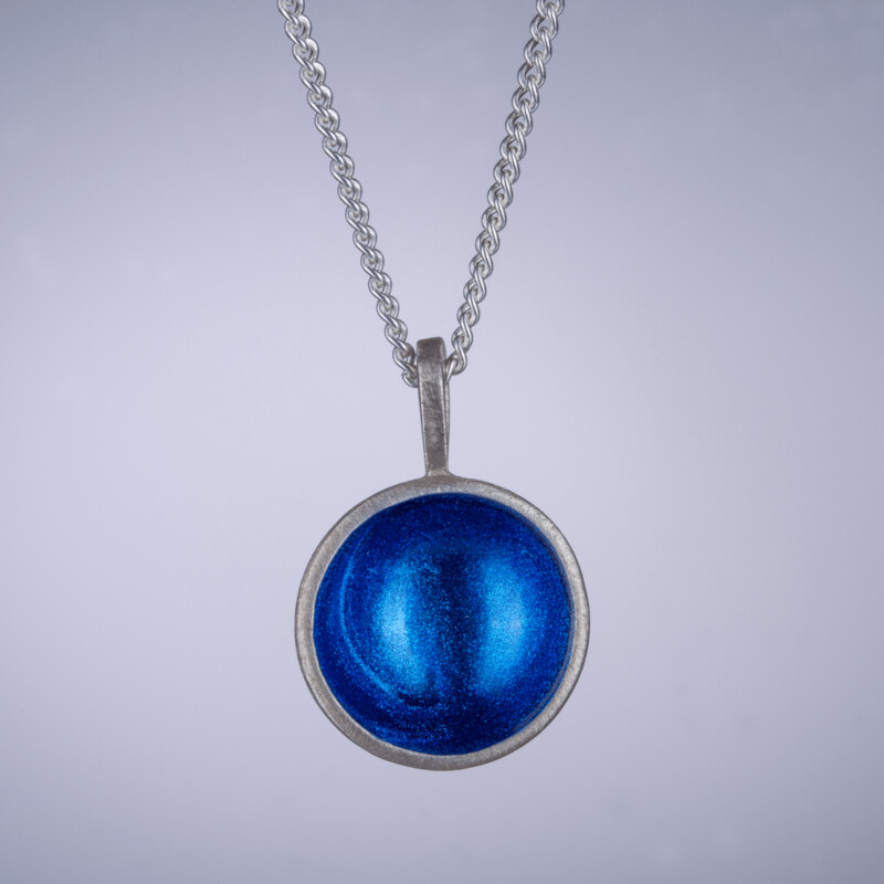 Kette Kette "Joy" midi hellblau glänzend