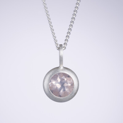 Kette Kette "BlingBling" midi mit Rosenquarz