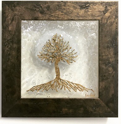 'Tree of Life' in white & gold