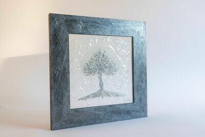 'Tree of Life' in white & silver