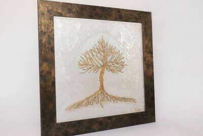 'Tree of Life' in white & gold