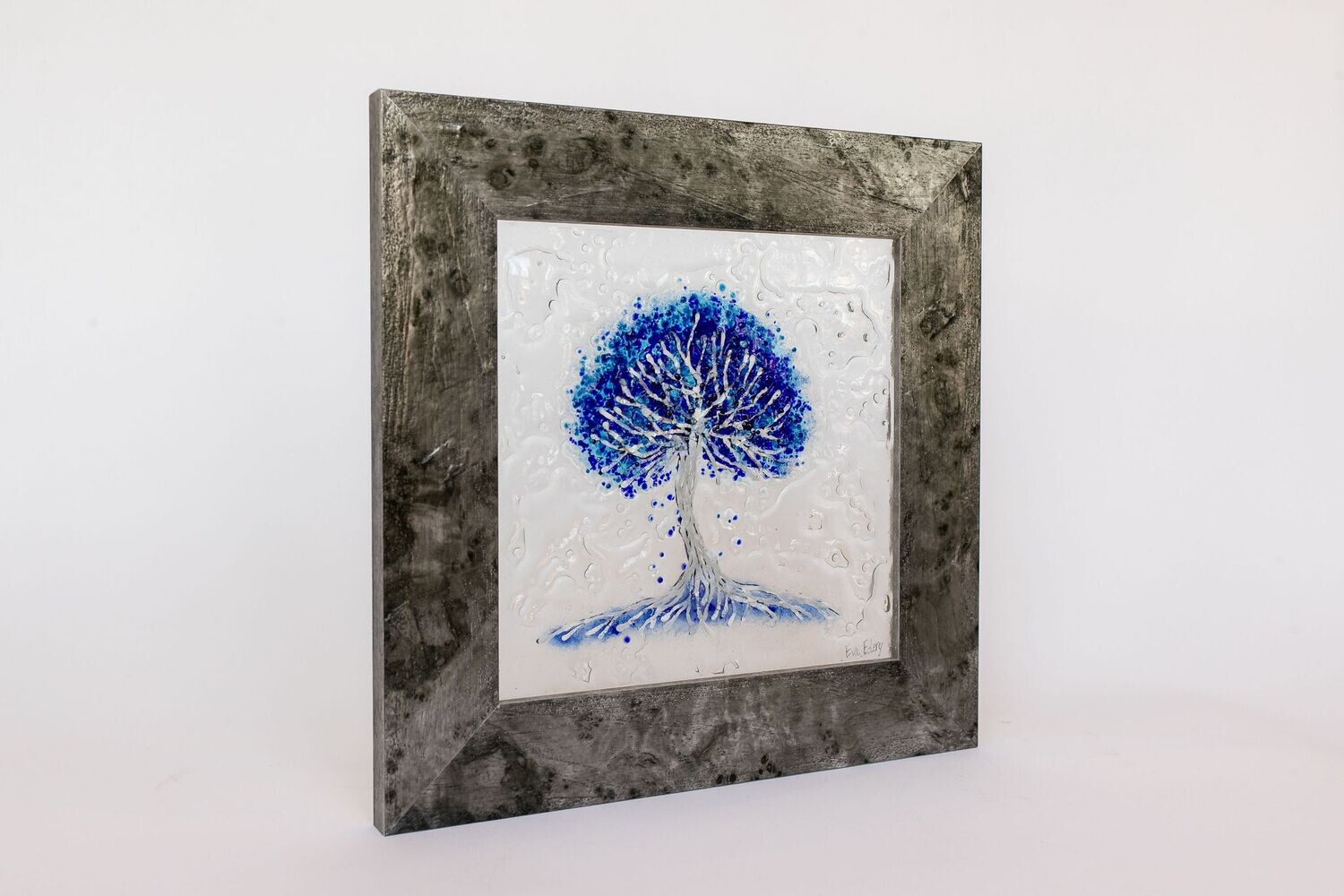 &#39;Tree of Life&#39; in blue &amp; silver