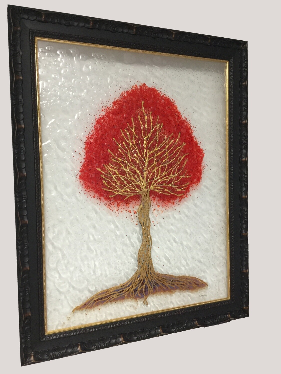 Tree of Life in red &amp; gold