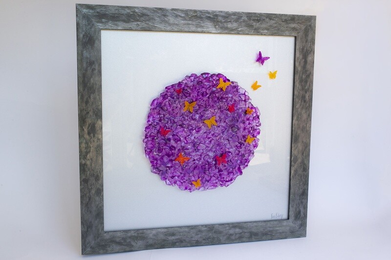 Freedom with butterflies, purple