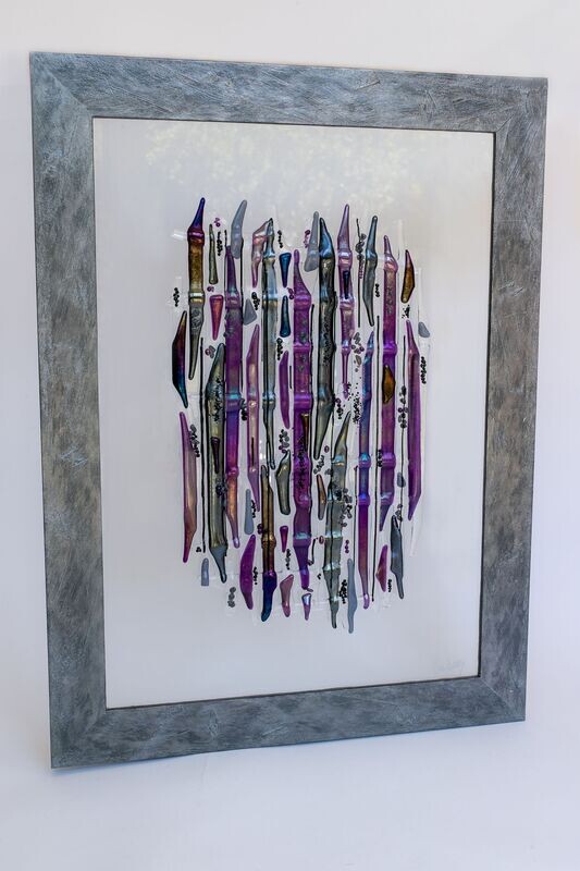 Connections in iridescent purples and silvers