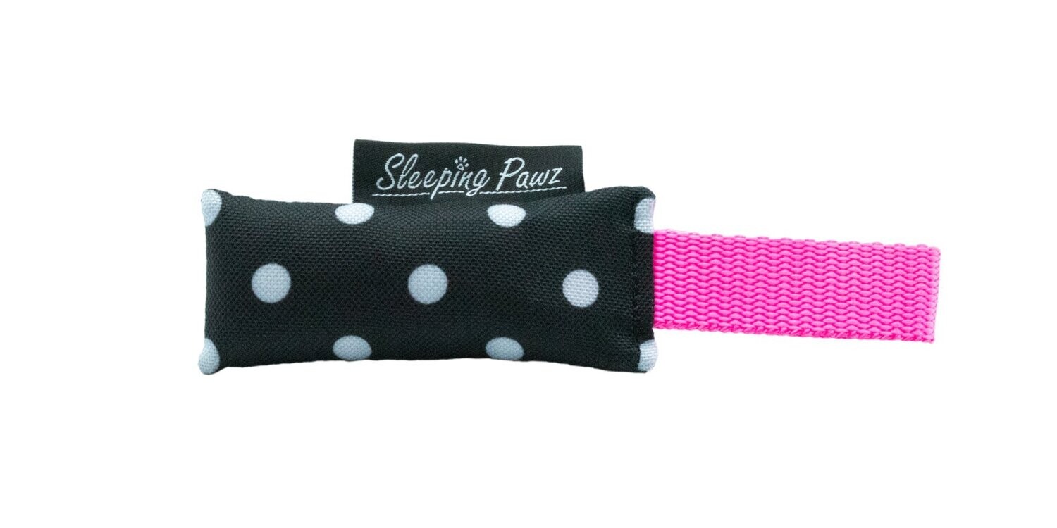 Gr. XS White Dots in Black x Leuchtend Rosa
