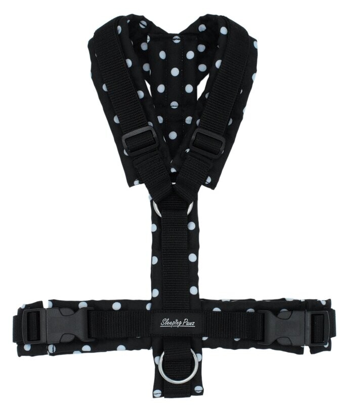 Gr. S White Dots in Black x Schwarz