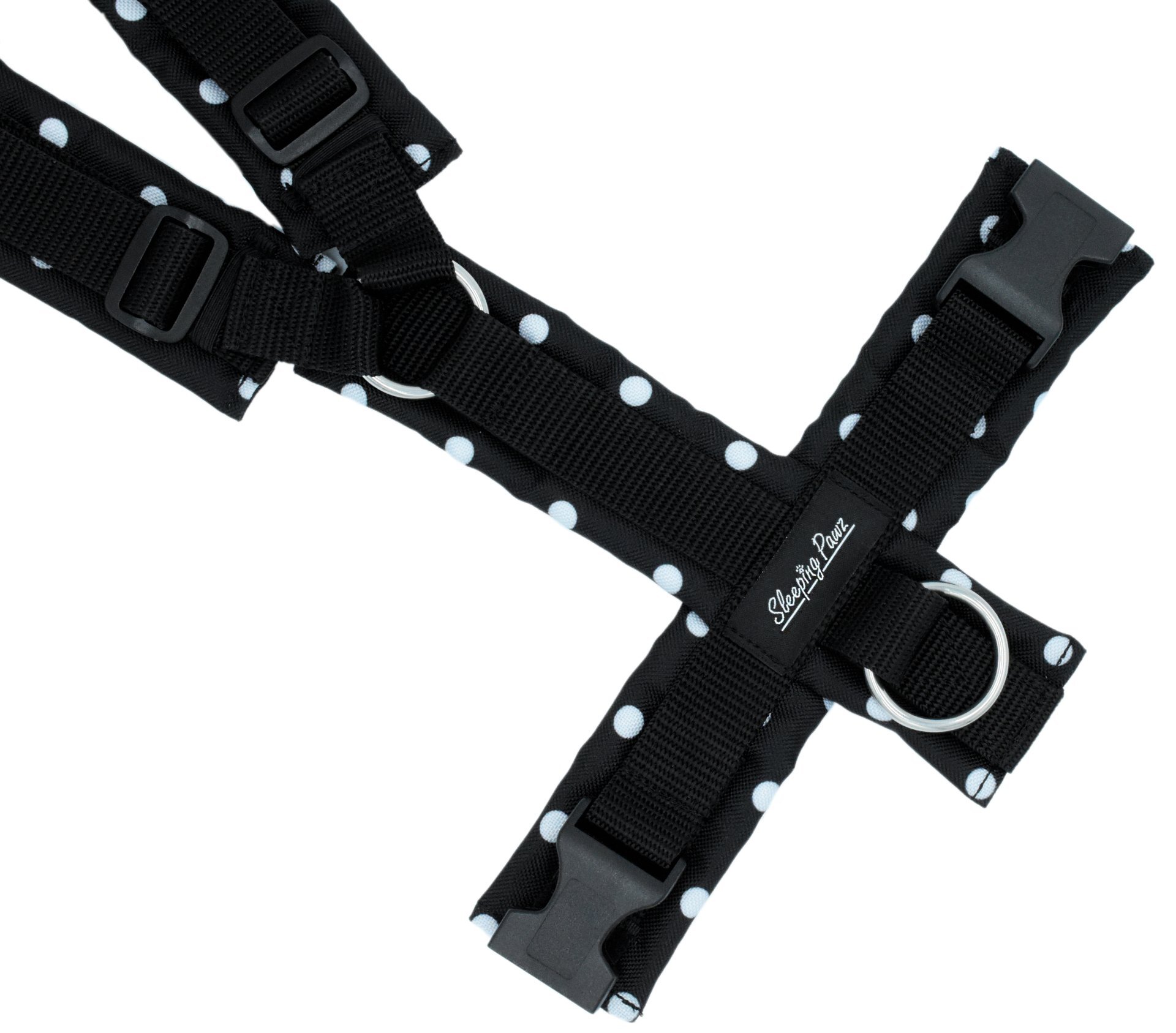 Gr. M White Dots in Black x Schwarz