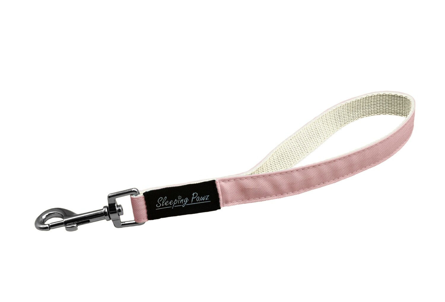 Kurzführer Konfigurator Unistoffe, Unistoffe: Altrosa, Gurtbandfarbe: Beige, Karabiner: Silber