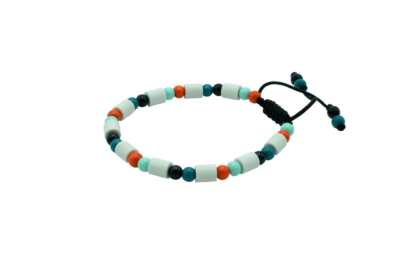 Gr. S EM Keramikband Petrol/Mint/Orange/Schwarz