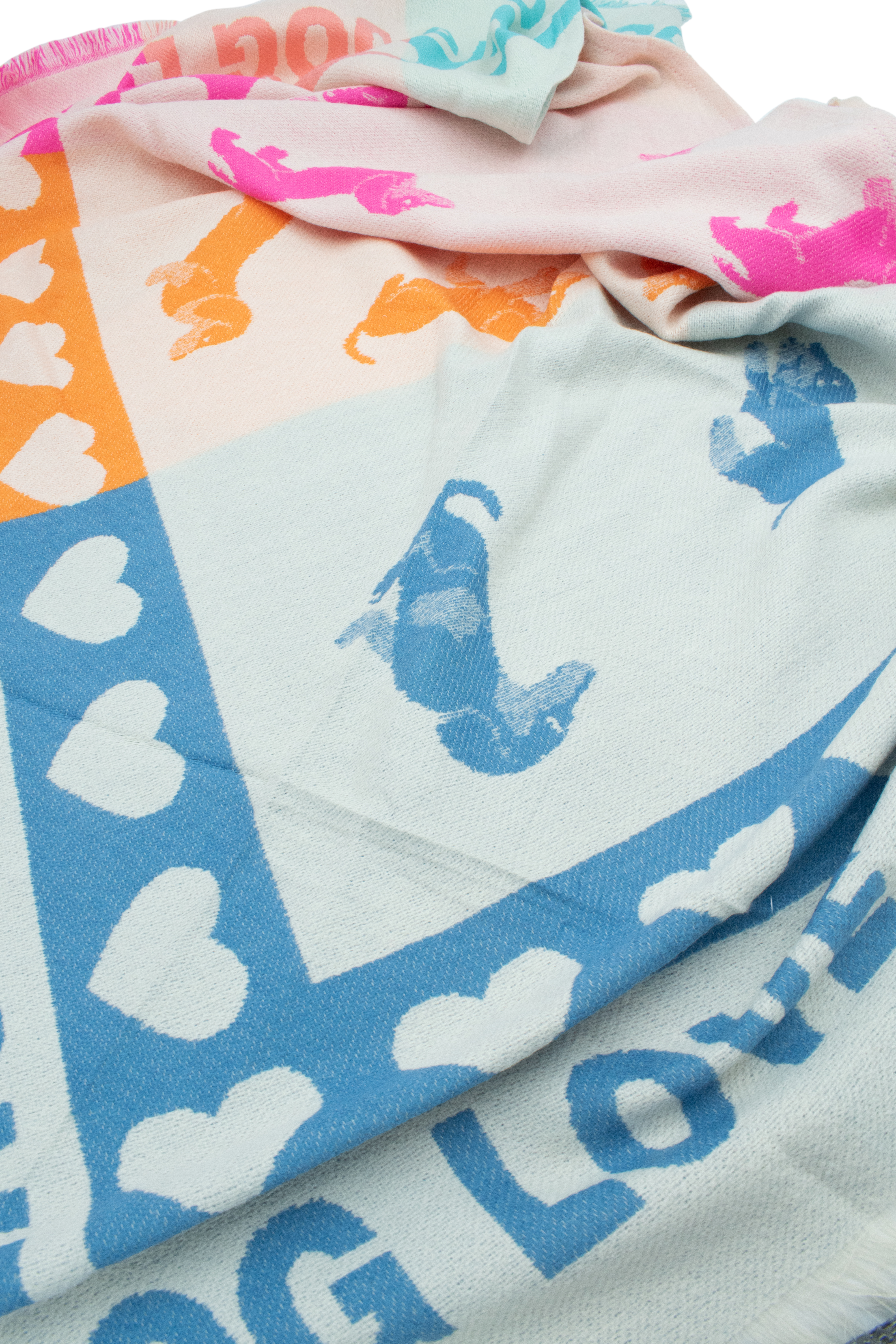 Dreiecksschal - Doglove blau