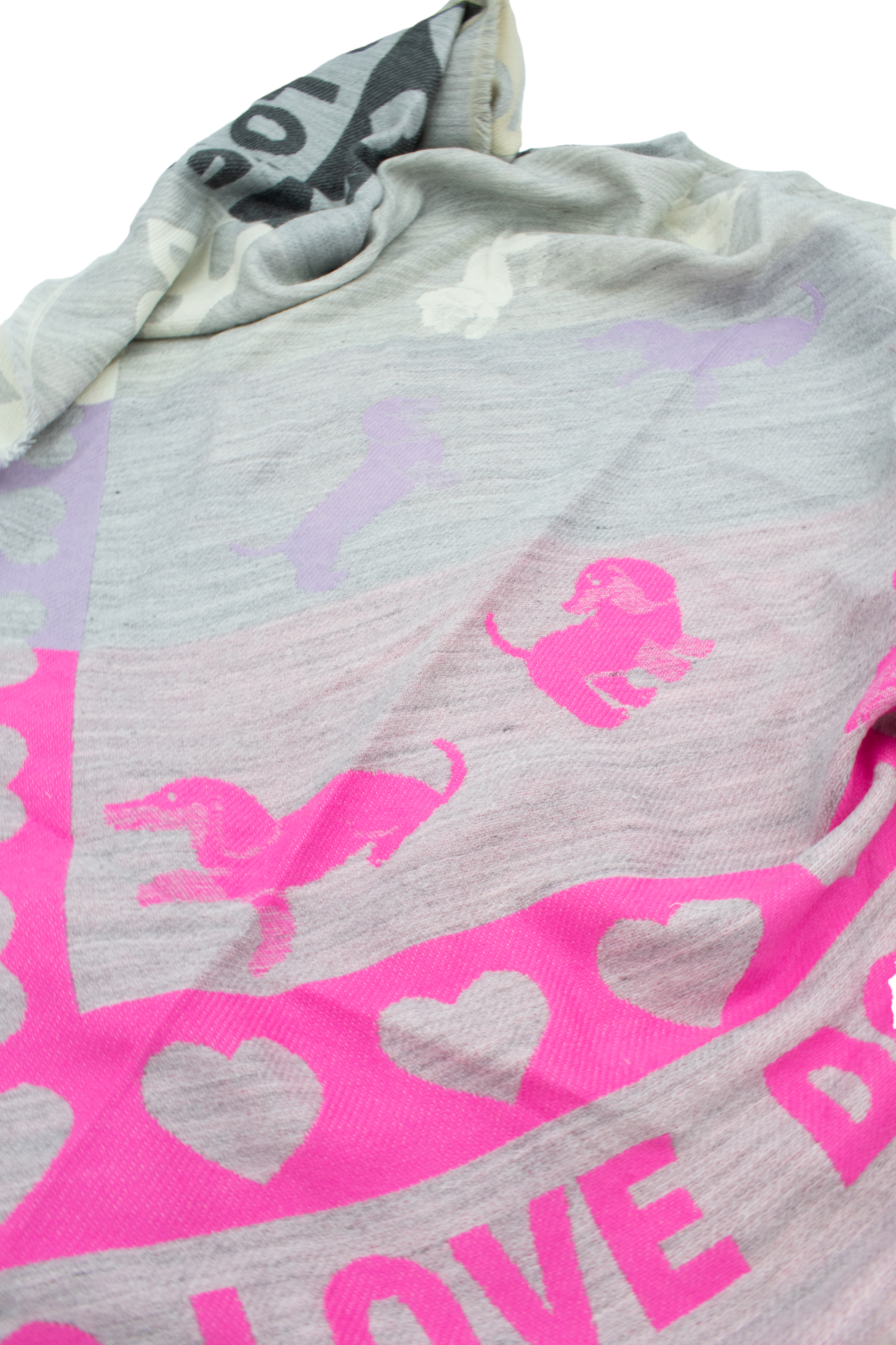 Dreiecksschal - Doglove Pink