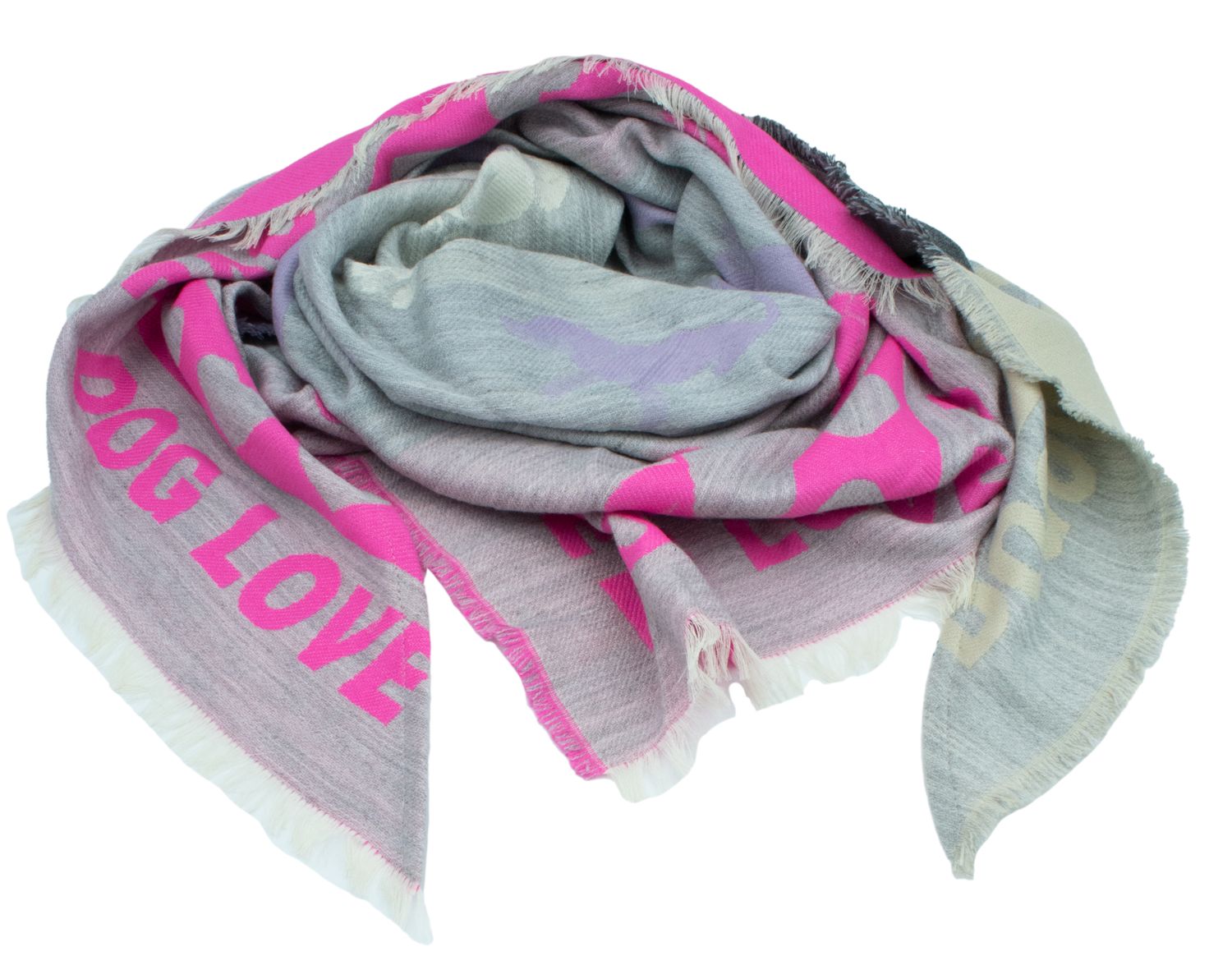 Dreiecksschal - Doglove Pink