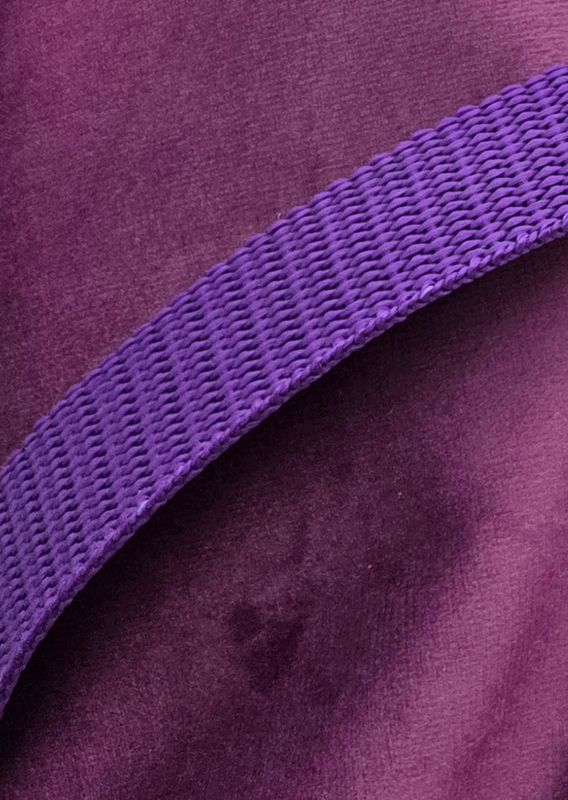 Gr. XS - Samtstoff Lila / Lila / Edelstahl Beschläge