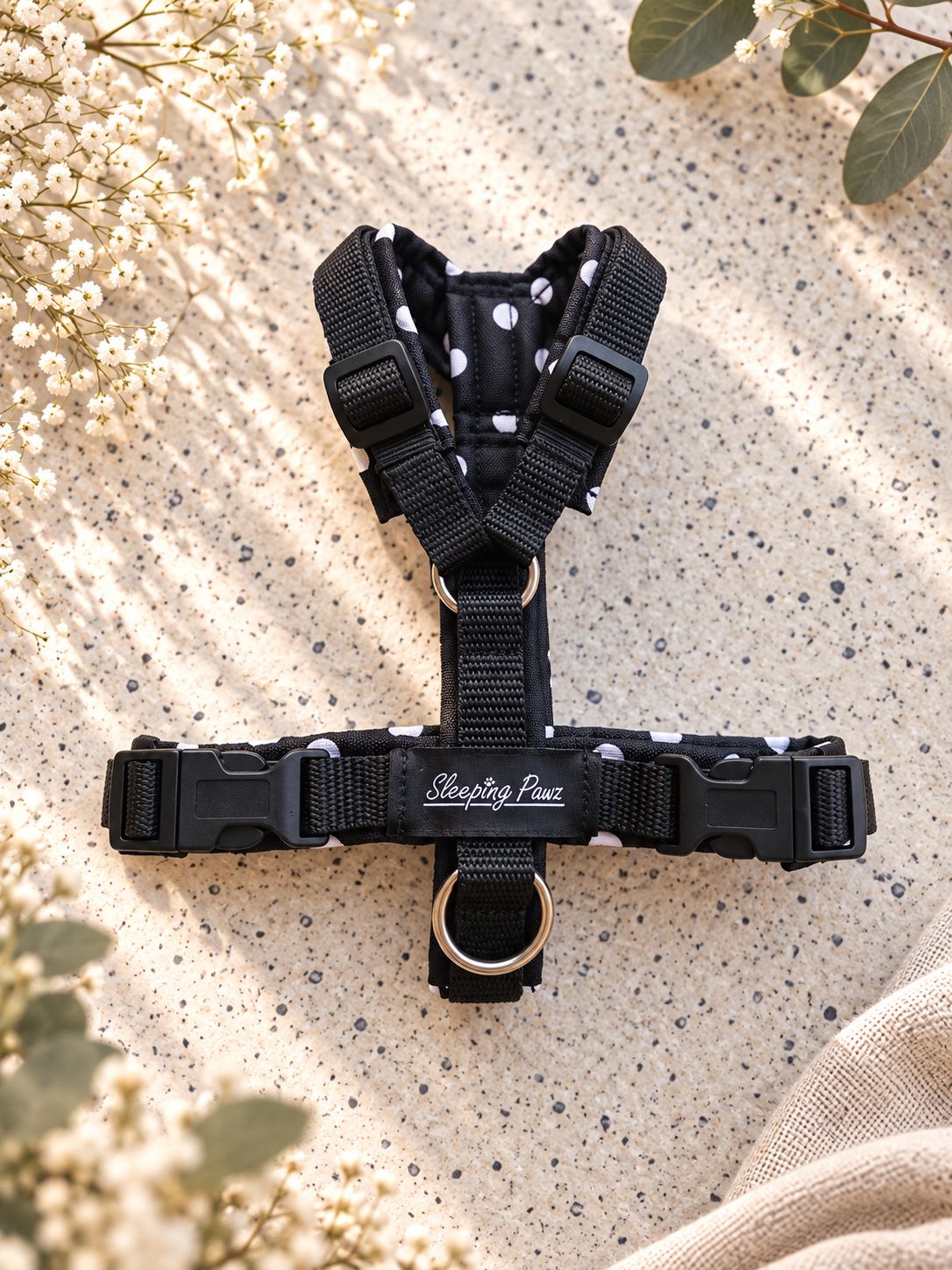 Gr. XXS White Dots in Black x Schwarz