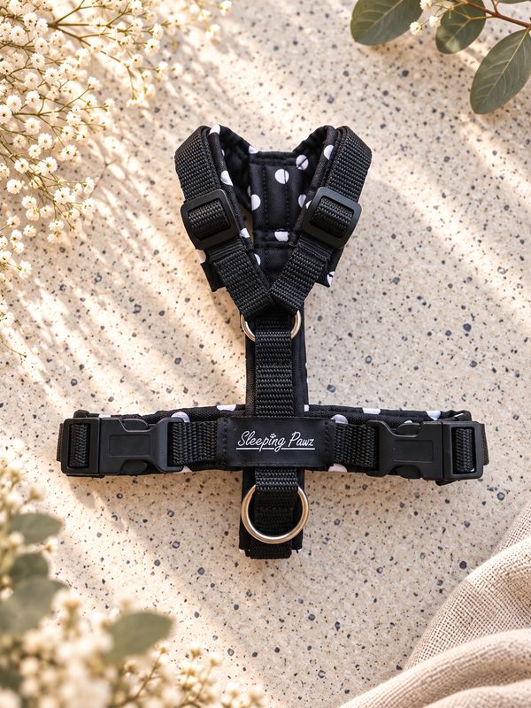 Gr. XXS White Dots in Black x Schwarz