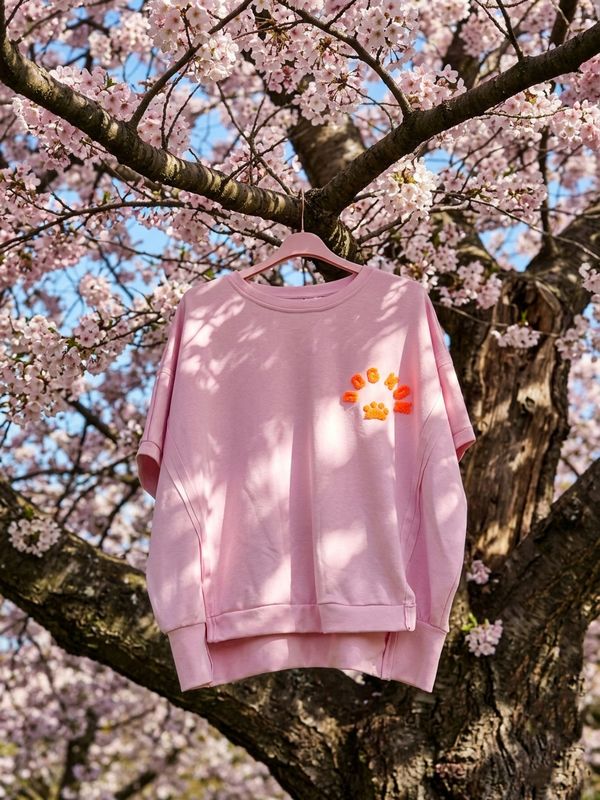 DOG MOM Shirt Zartrosa / Neonorange Onesize