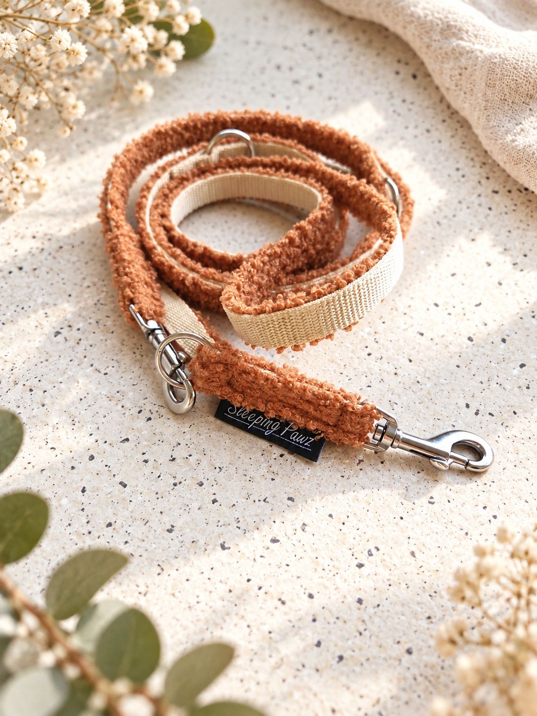15mm Teddy Kupferbraun x Beige 3-fach verstellbar
