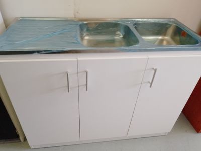 3 Door Double Sink