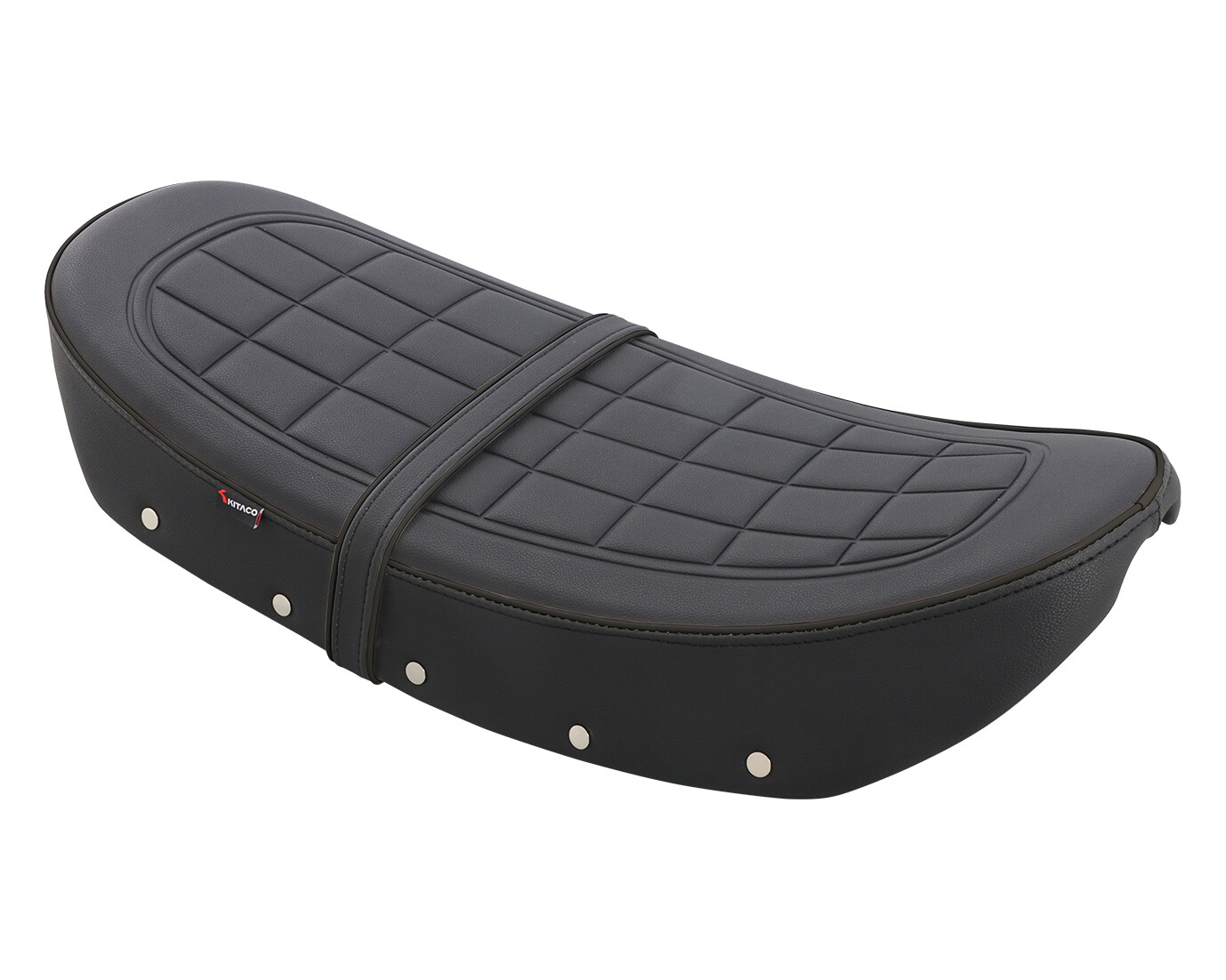 Selle custom Kitaco Honda Dax ST125, Choix de la finition: Noir avec passepoil noir
