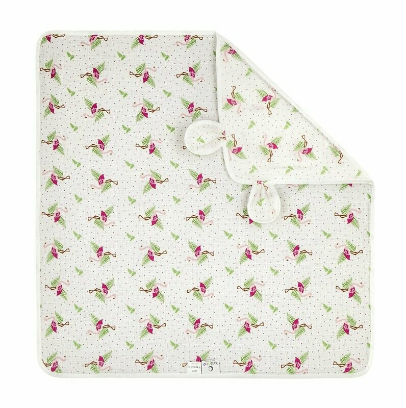 Musselin Kapuzenhandtuch "Flamingo"