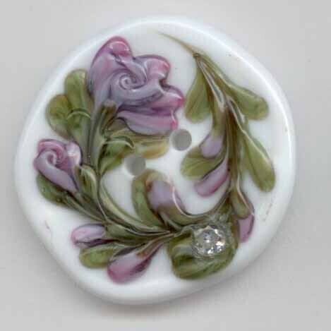 2019 Favor Button, White Glass