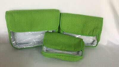 SET DE 3 PIEZAS EN TELA PIQUE COLOR VERDE LIMON