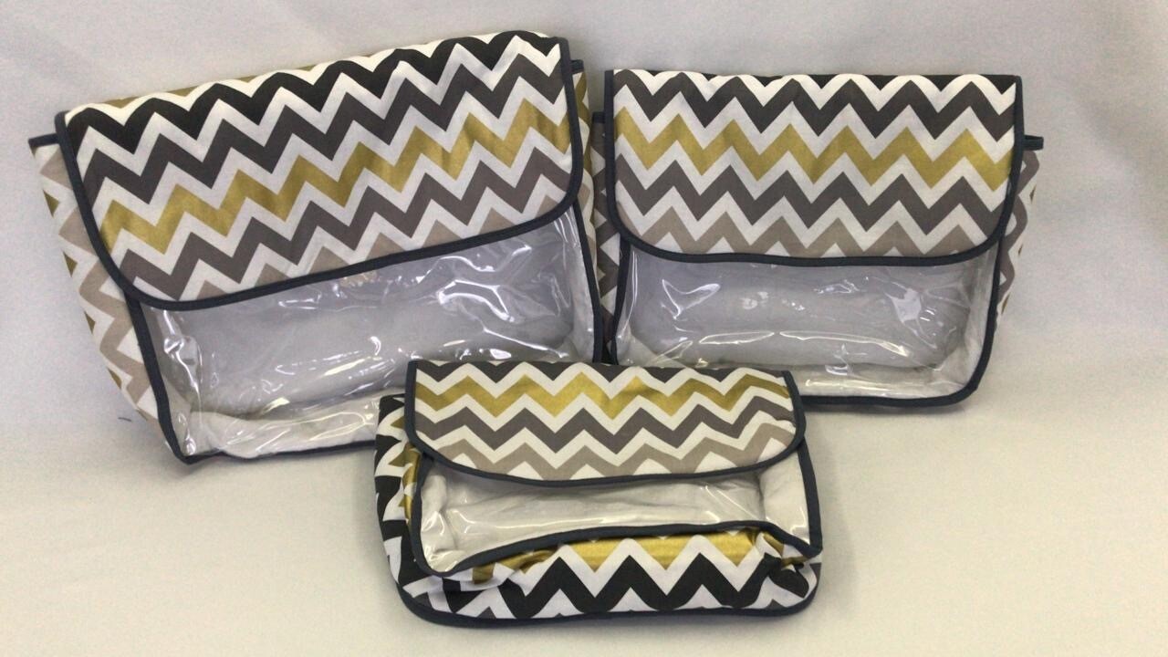 SET DE 3 PIEZAS EN TELA ESTAMPADA