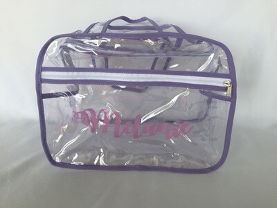 MALETIN PLASTICO CON RIBETE LILA