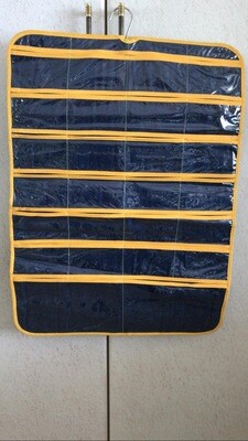 ORGANIZADOR CON GANCHO PARA ACCESORIOS EN TELA DE JEANS