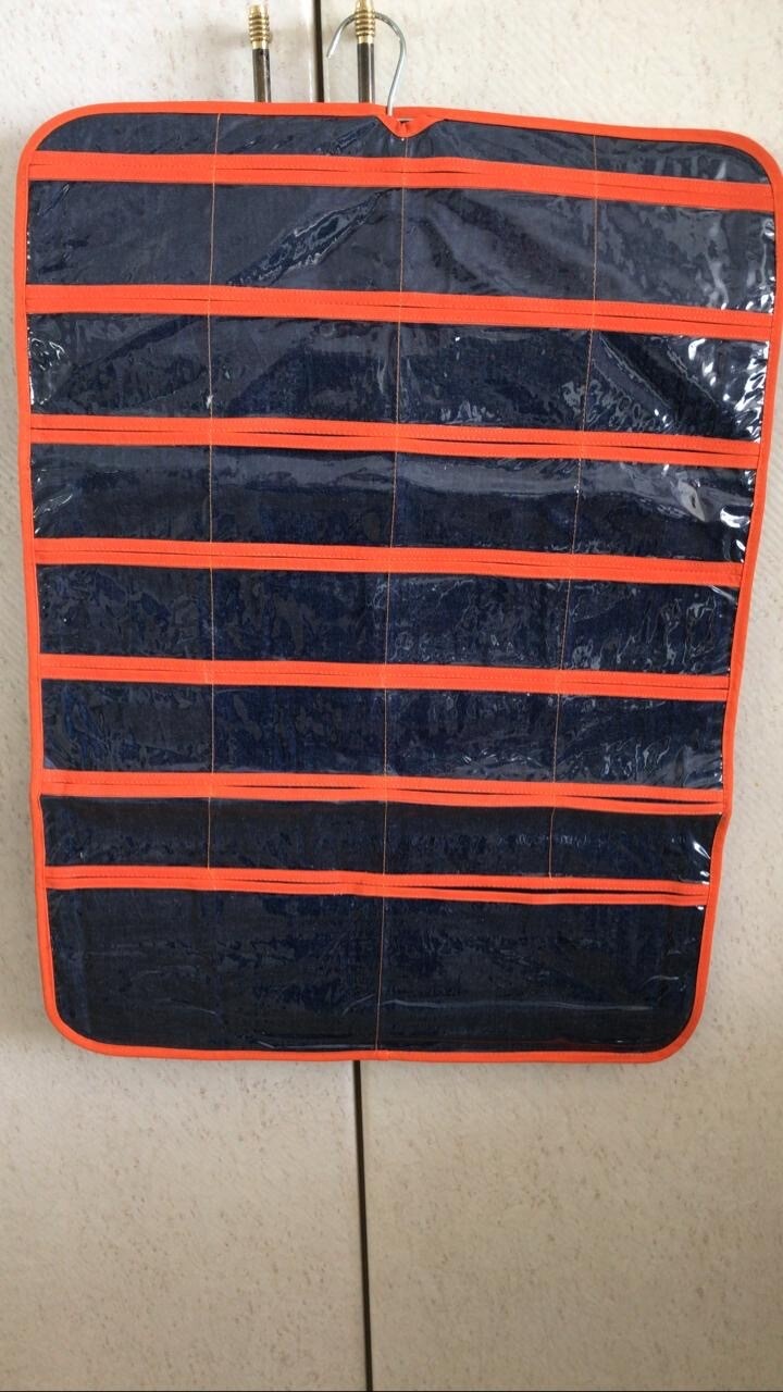 ORGANIZADOR CON GANCHO PARA ACCESORIOS EN TELA DE JEANS