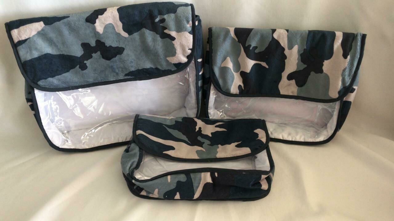SET DE 3 PIEZAS EN TELA ESTAMPADA