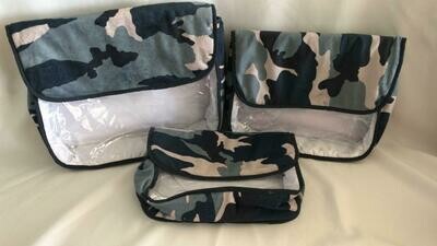 SET DE 3 PIEZAS EN TELA ESTAMPADA
