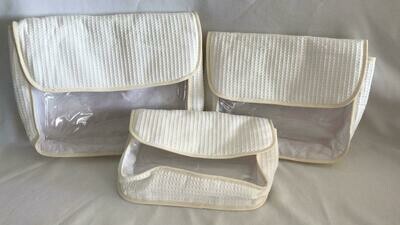 SET DE 3 PIEZAS EN PIQUE COLOR BEIGE
