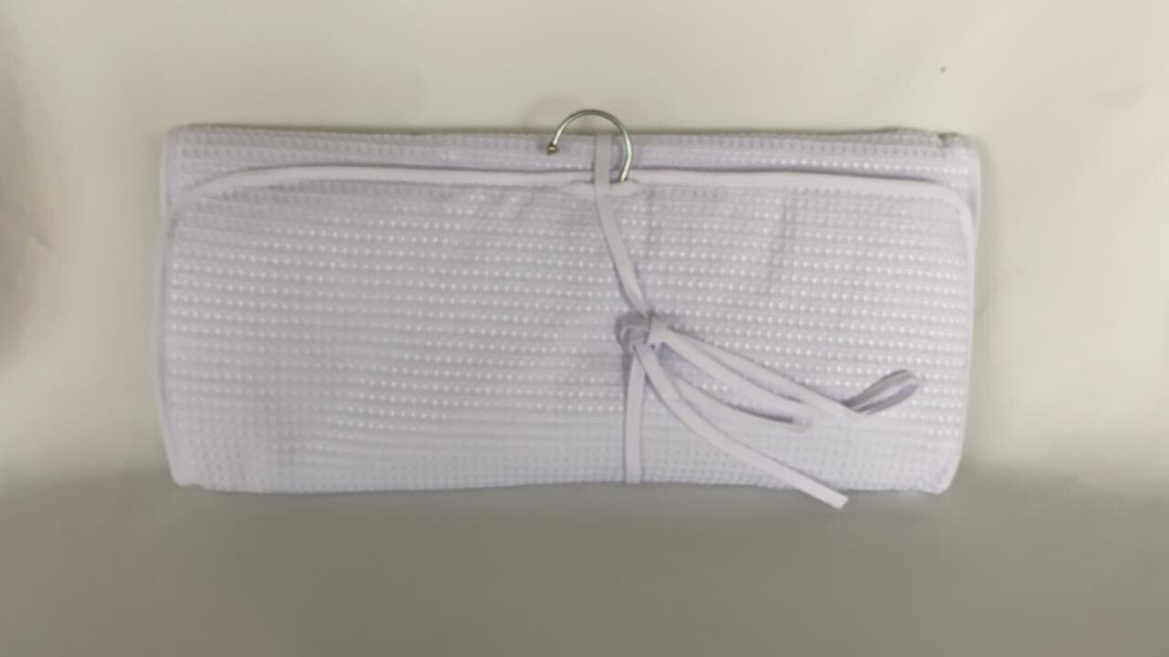 ORGANIZADOR CON GANCHO GRANDE EN TELA PIQUE COLOR BLANCO