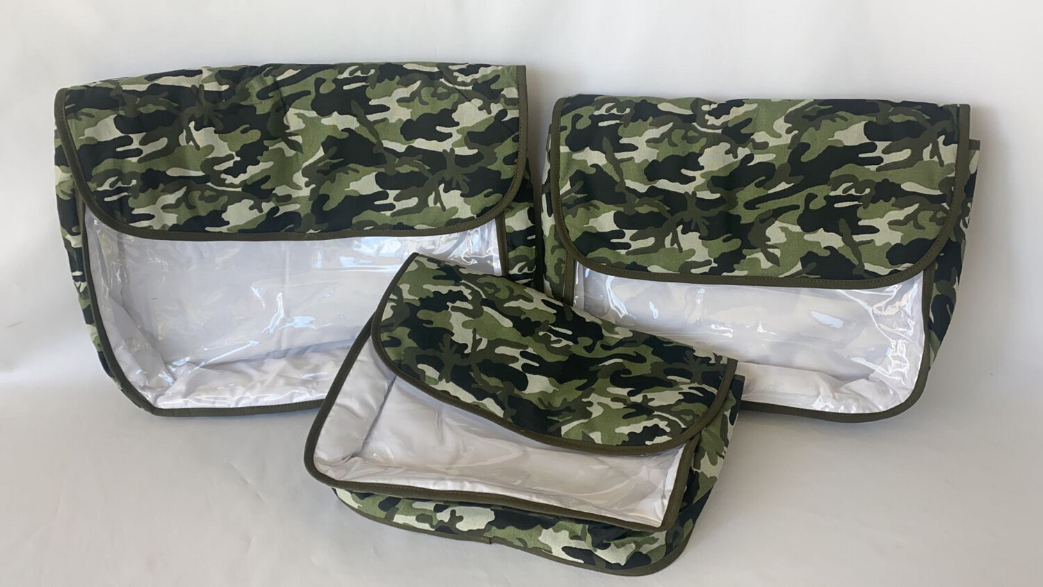 SET DE 3 EN TELA ESTAMPADA