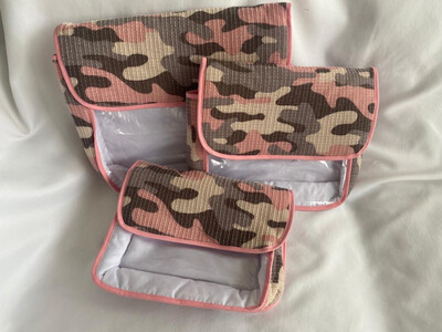 SET DE 3 PIEZAS EN TELA ESTAMPADA