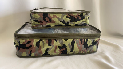 SET DE 2 PIEZAS EN TELA ESTAMPADA