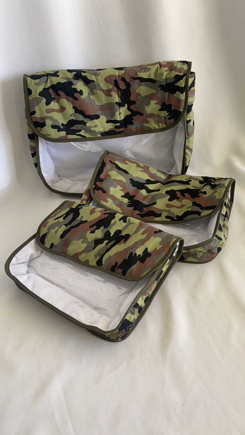SET DE 3 PIEZAS EN TELA ESTAMPADA