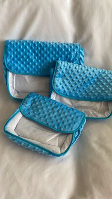 SET DE 3 EN TELA ESTAMPADA