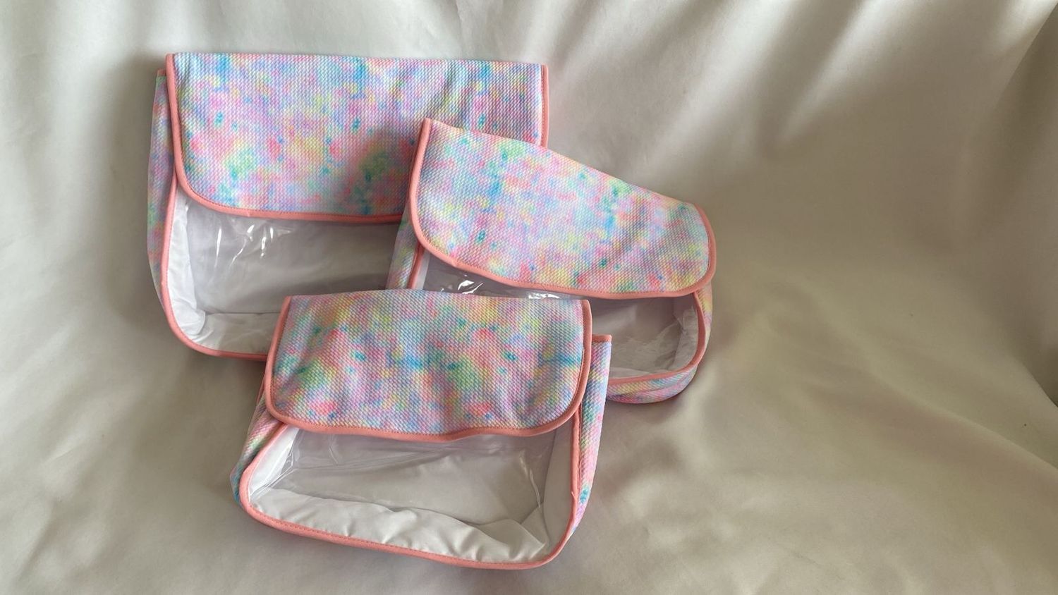 SET DE 3 EN TELA ESTAMPADA