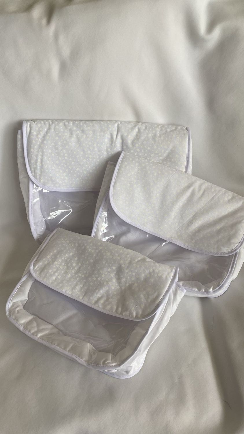 SET DE 3 PIEZAS EN TELA ESTAMPADA