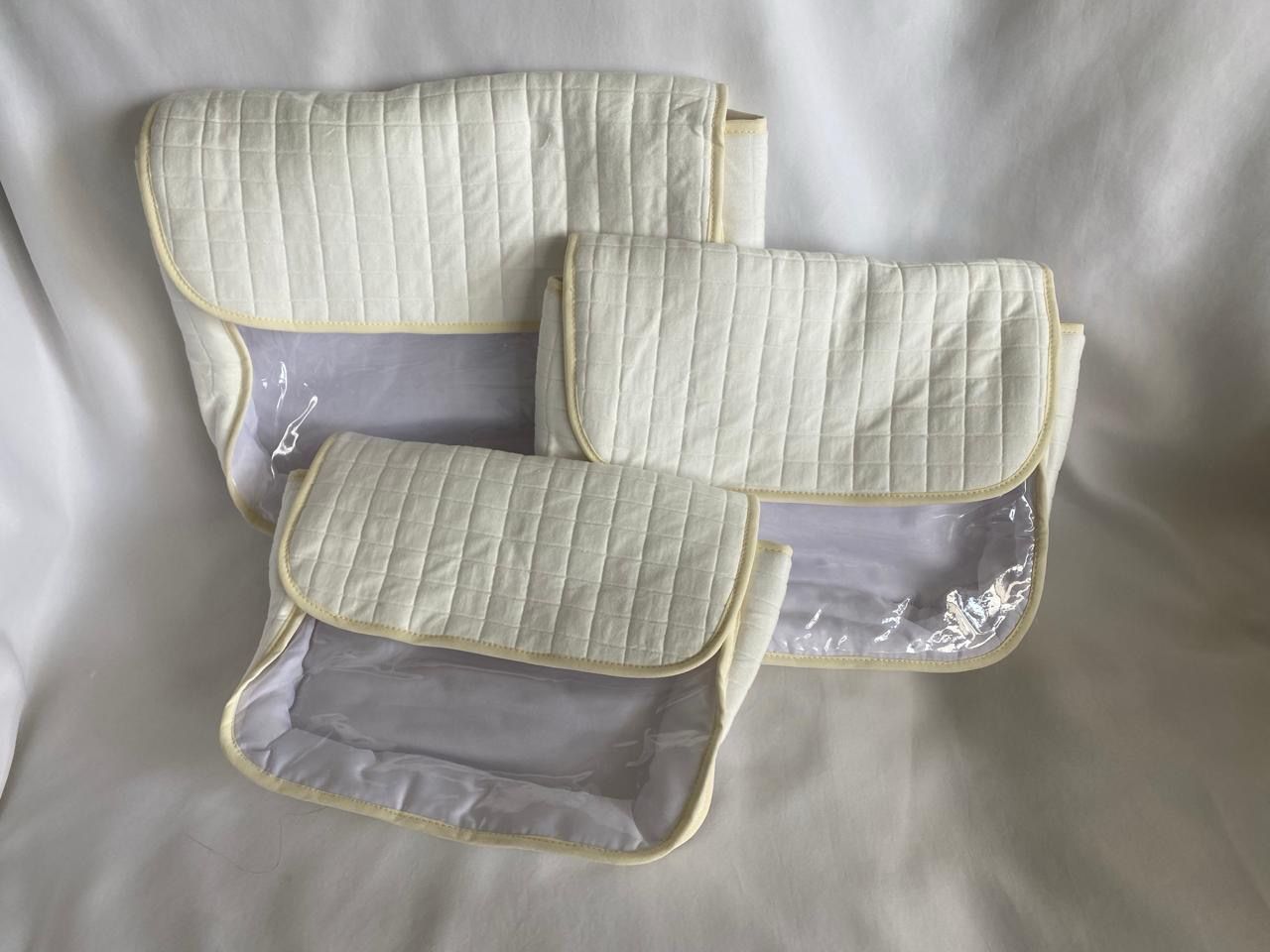 SET DE 3 PIEZAS EN TELA ESTAMPADA