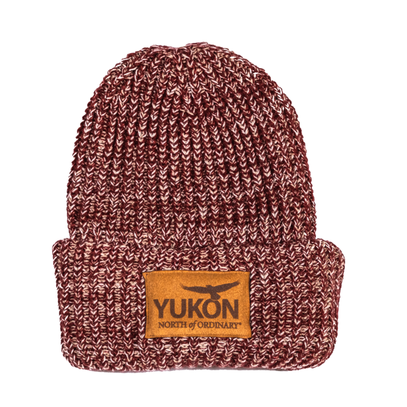 Knitted Chunky YNO Toque - Red&amp;White