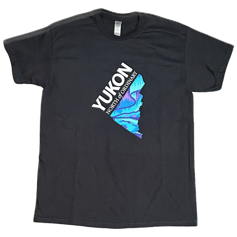 Unisex YNO Aurora Map T-Shirt - Black