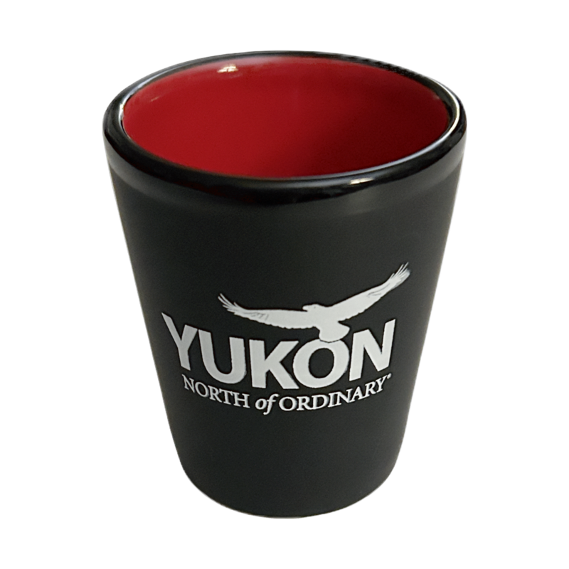 Black YNO Shot Glass - Red
